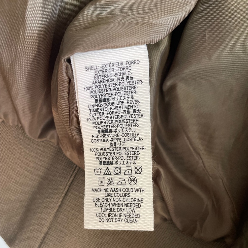 Free People Midnight Bomber Jacket Olive Green Small S Zip Up Front - Picture 6 of 8